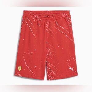Ferrari Red Athletic Men's Shorts